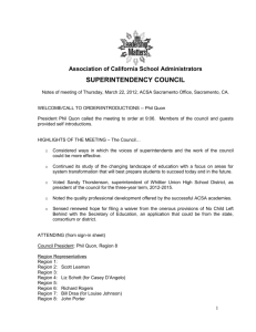 Superintendency Council Meeting Dates