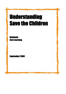 Understanding Save the Children