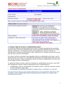 1.20 Confidentiality policy template