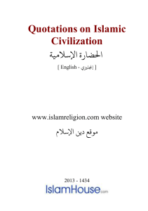 Quotations on Islamic Civilization DOC