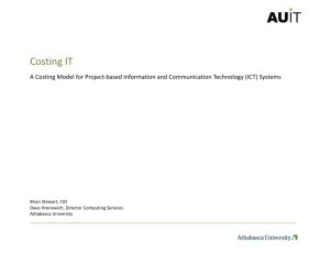 Athabasca University Computing Services Costing Model