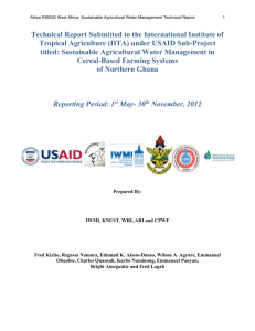 Technical Report IWMI-IITA (01-05-12 to 30-11-12)-1
