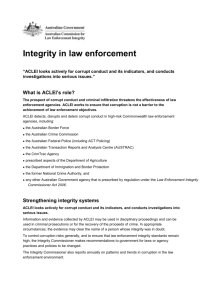 Integrity in law enforcement