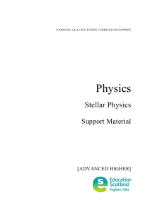 Stellar Physics - support material