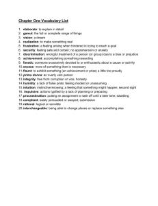 Vocabulary lists - CareerChoices.com