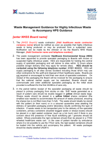 Waste Management for Highly Infectious Waste