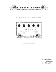 user manual - Crucial Audio