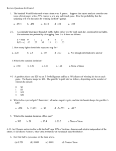 Sample Question for Exam-2 - Department of Statistics and Probability
