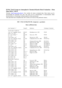 Data Sheet HOx_VOC8 - IUPAC Task Group on Atmospheric