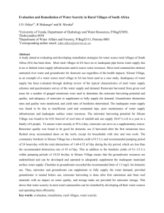 Evaluation and remediation of inadequate rural village of