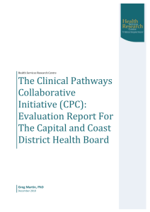 The Clinical Pathways Collaborative Initiative (CPC): Evaluation