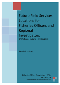 Future Field Services Locations for Fisheries Officers