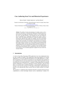 Case Authoring from Text and Historical Experiences