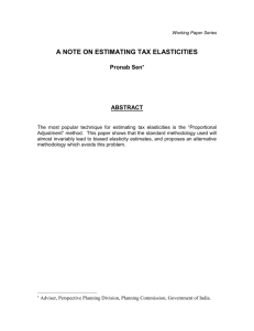 A Note on Cleaning of Data for Estimating Tax Elasticities