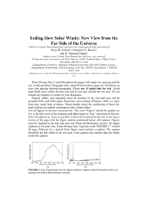 Sailing Slow Solar Winds: New View from the - AIS-2014
