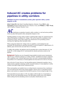 Induced AC creates problems for pipelines in utility corridors