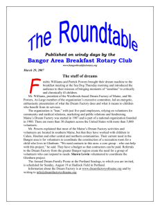 Published Mostly Weekly by the - Bangor Area Breakfast Rotary Club