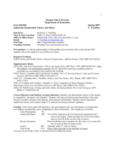 Syllabus - ONID - Oregon State University