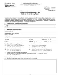 02 Coastal Zone Management Act Federal Consistency Form