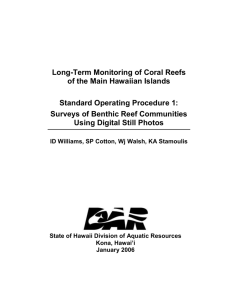 Long-Term Monitoring of Coral Reefs of the Main Hawaiian Islands