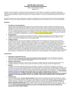 Graduate Assistantship Guidelines - BSU Faculty