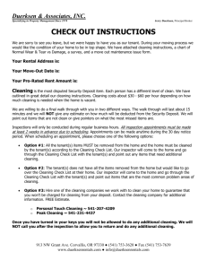 CHECK OUT INSTRUCTIONS - Duerksen & Associates, Inc.