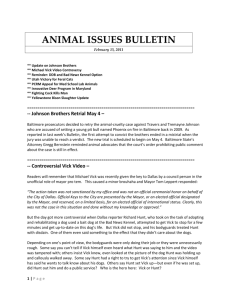 Animal Issues for February 15, 2011