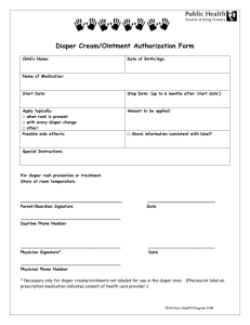 Diaper Cream/Ointment Authorization Form