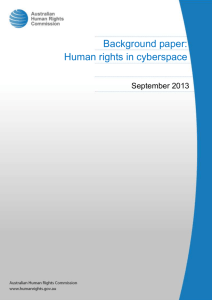 doc of "Background paper: Human rights in cyberspace"