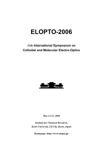 Program - elopto-2006, kyoto, japan