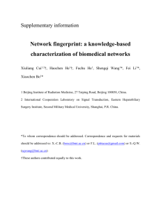 Supplementary information Network fingerprint: a knowledge
