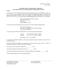 Page 1 of Part I - the Oklahoma Department of Environmental Quality