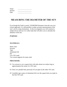 MEASURING THE DIAMETER OF THE SUN