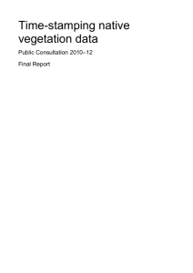 Time stamping native vegetation data: public consultation 2010