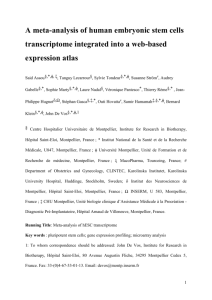 A meta-analysis of human embryonic stem cells - HAL