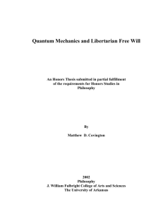 Quantum Mechanics and Libertarian Free Will