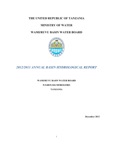 5.3 Status of Gauging Station Wami/Ruvu Basin