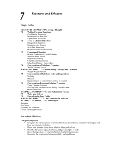 Reactions and Solutions - Louisiana Tech University