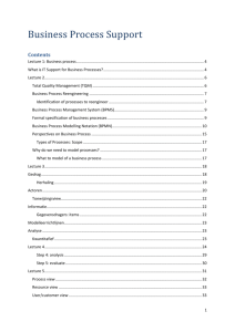 Lecture 1: Business process