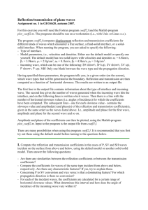 Reflection/transmission of plane waves