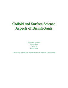 Disinfectants - School of Engineering and Applied Sciences
