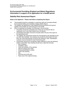 Stability risk assessment report template