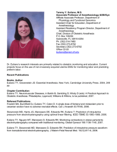 Tammy Y. Euliano, M.D. Associate Professor of Anesthesiology &OB