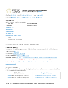 Sample High School Principal Counselor Management Agreement