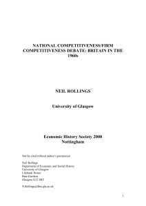 The national competitiveness/firm competitiveness debate in Britain