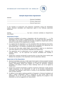 Sample Supervision Agreement - Hu