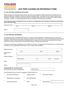 ace peer counselor reference form