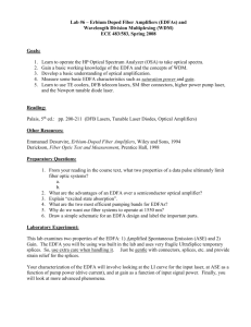 Lab #6 – Erbium Doped Fiber Amplifiers and