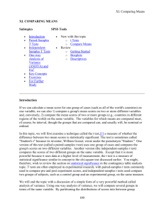 The POWERMUTT Project: Comparing Means