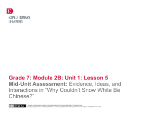 Grade 7 Module 2B, Unit 1, Lesson 5